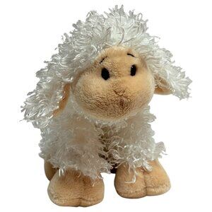 Ganz Webkinz Shaggy White Lamb Sheep Plush Stuffed Animal 8” Toy No Code